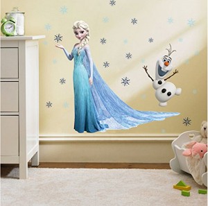 Frozen pegatinas de pared Elsa y Olaf ejemplo