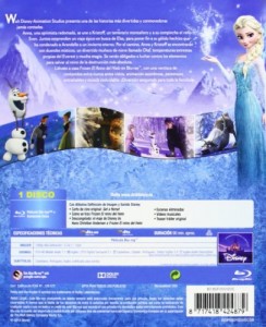 Frozen El reino del hielo Edición Caja Metálica Blu-ray caja contraportada